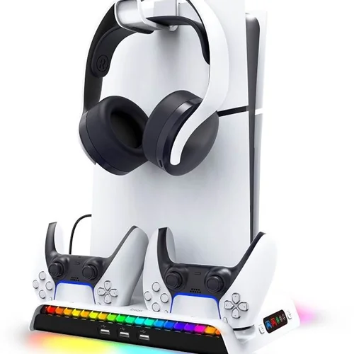 استند شارژ و نگهدارنده ی کنسول و دسته آیپگا برای Ps5