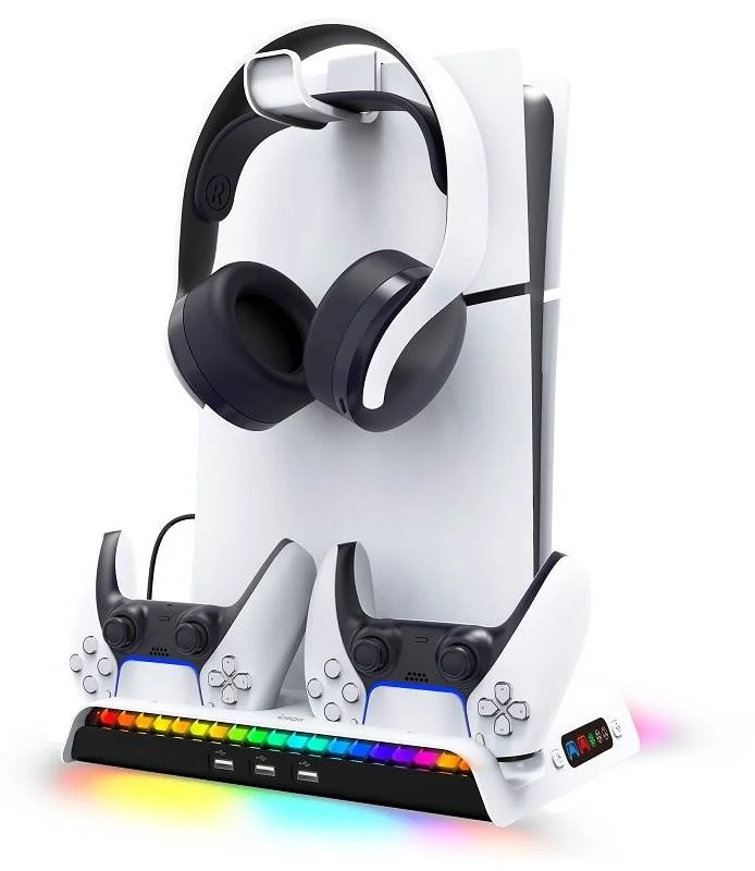 استند شارژ و نگهدارنده ی کنسول و دسته آیپگا برای Ps5